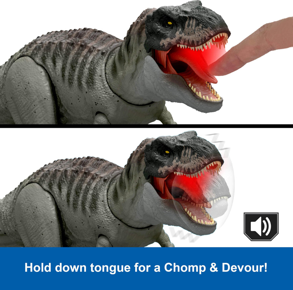 Mattel Jurassic World Rebirth Power Devour T. rex builds a digital dinosaur collection and AR features