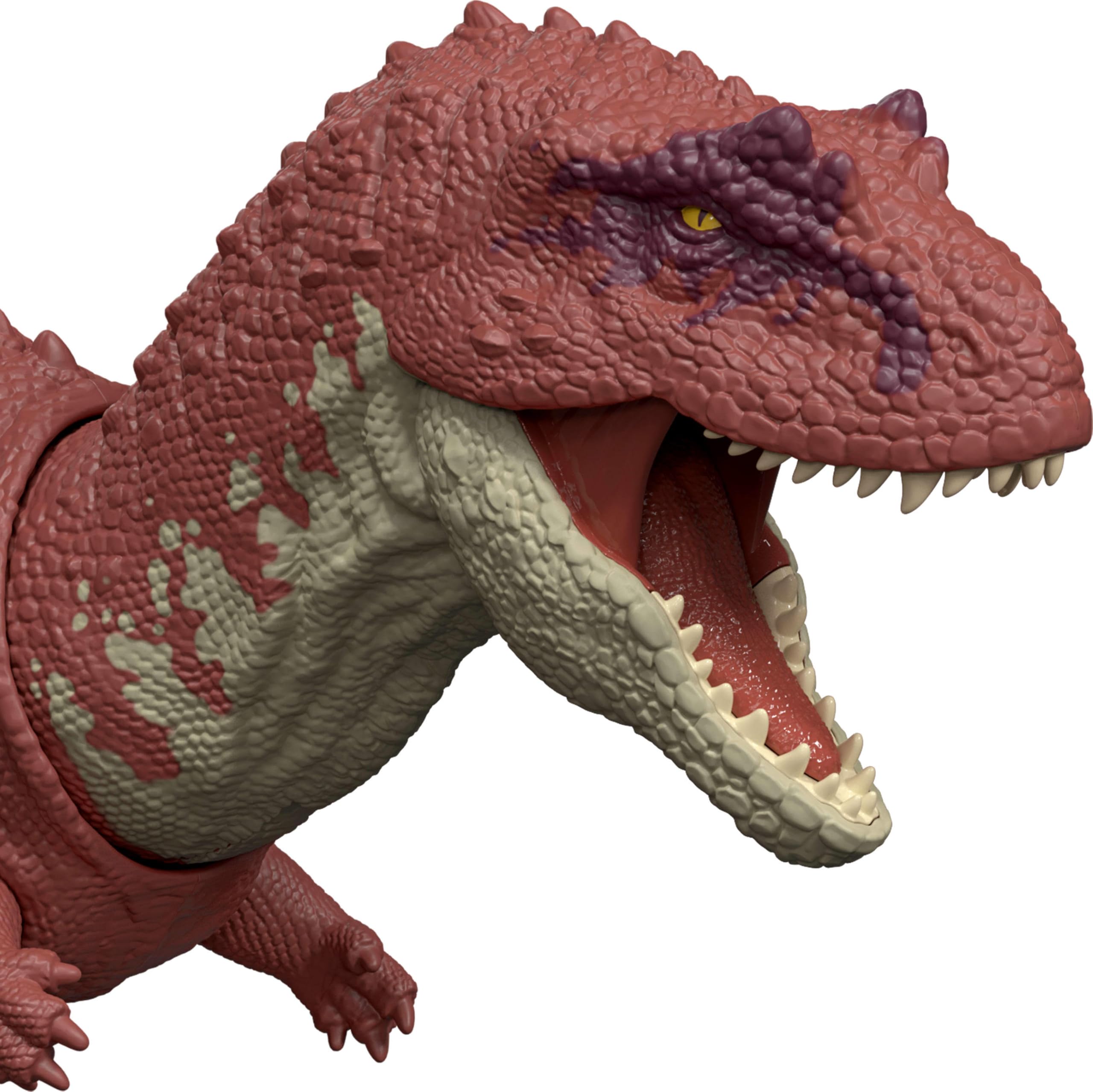 Mattel Jurassic World Rebirth Aucasaurus app game features races and DNA extraction.