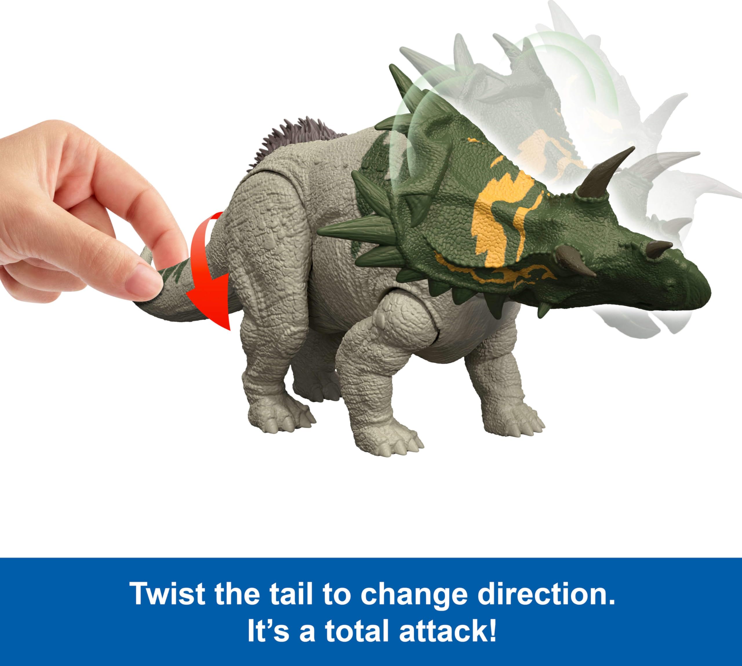 Mattel Jurassic World Rebirth Spiclypeus movable joints allow realistic poses and action scenes.