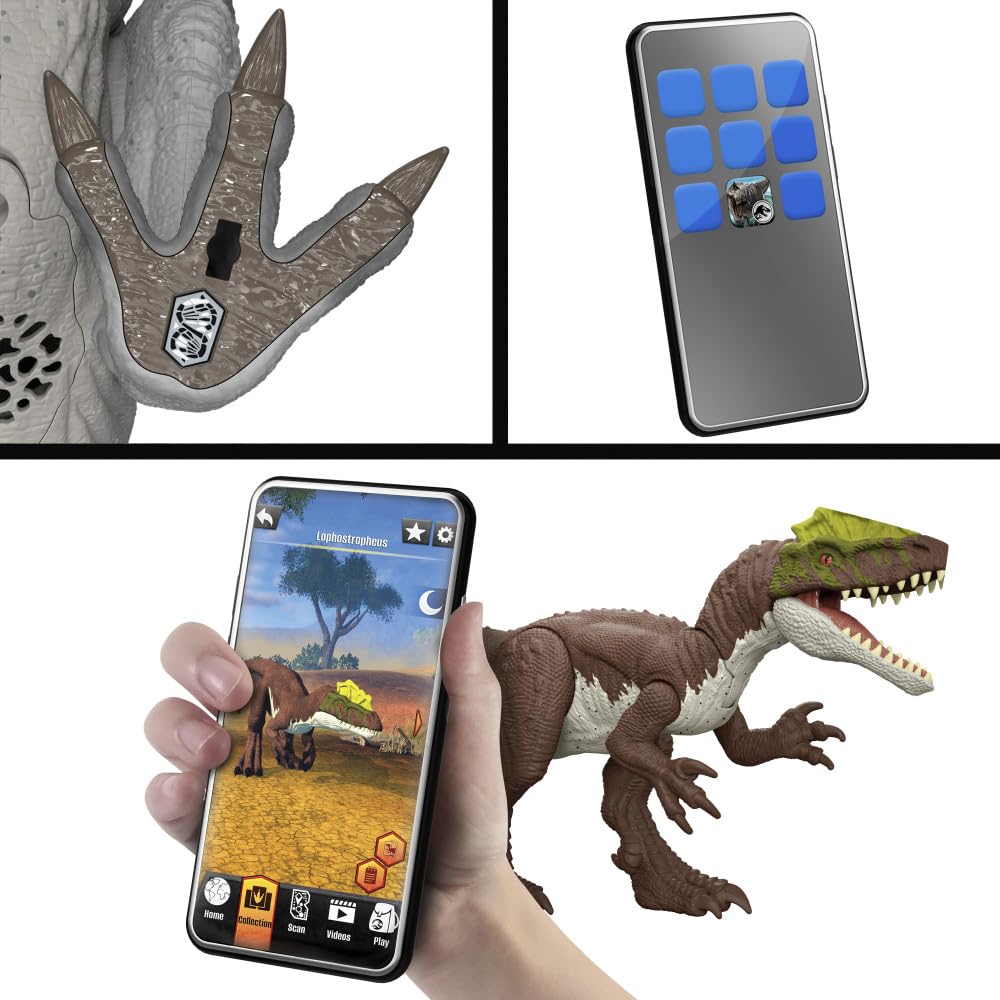 Includes AR activities and vehicle racing in the Jurassic World app.