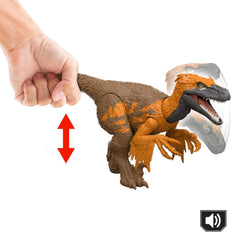 Mattel Utahraptor tail twists to change direction during chase scenes.