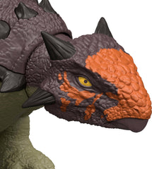 Mattel Jurassic World Wild Roar Ankylosaurus supports engaging race and battle play in AR-enabled adventures.