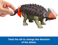 Mattel Jurassic World Wild Roar Ankylosaurus offers collector-grade detail for display-worthy dinosaur shelves.