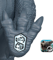 Mattel Jurassic World Wild Roar Abelisaurus play features include AR racing.
