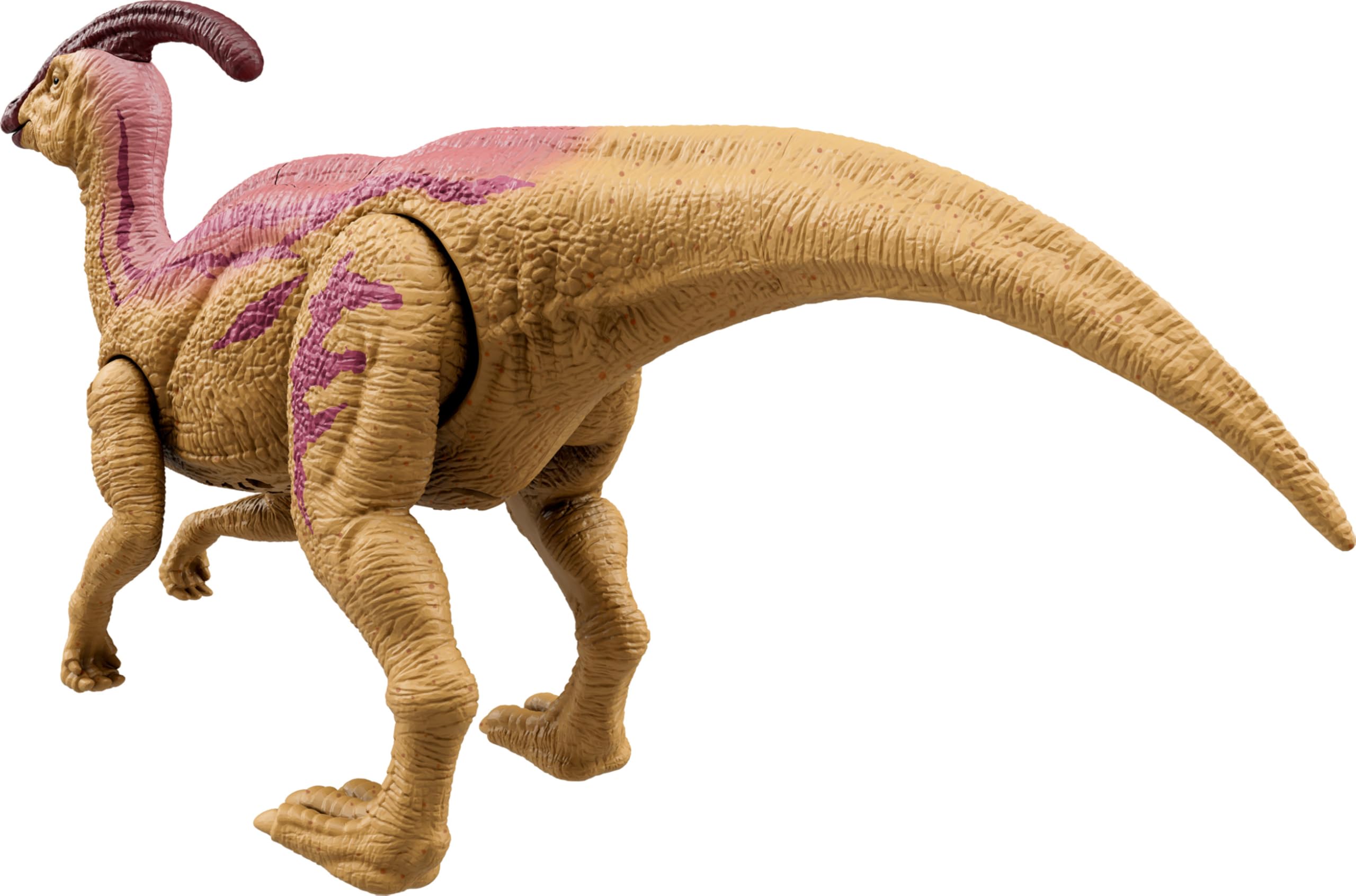 Mattel Jurassic World Wild Roar Parasaurolophus battle-poses with movable joints