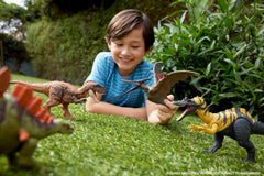Mattel Jurassic World Wild Roar tail-attack action showcases dynamic battle play