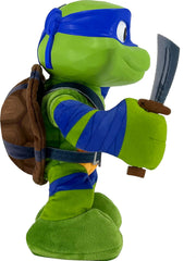 Mattel Leonardo TMNT plush 11-inch size ideal for on-the-go play.