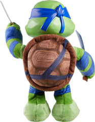 Mattel Leonardo TMNT plush soft body fabric for cozy cuddles.