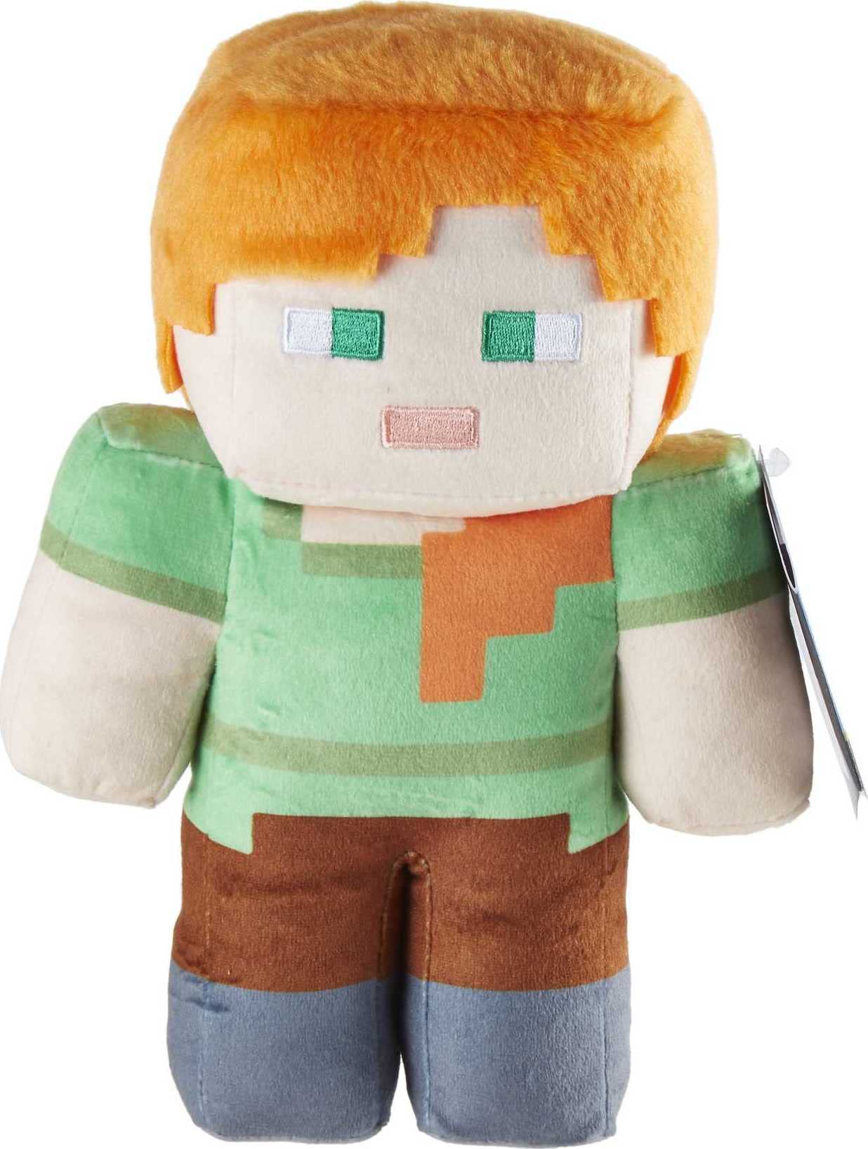 Gift-ready Minecraft Alex plush, ideal for kids and collectors.