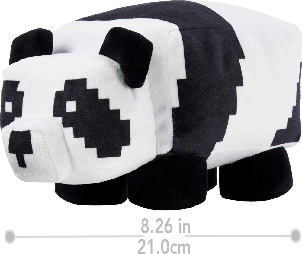 Pixelated details on the Mattel panda plush boost collectible appeal.