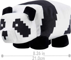 Pixelated details on the Mattel panda plush boost collectible appeal.