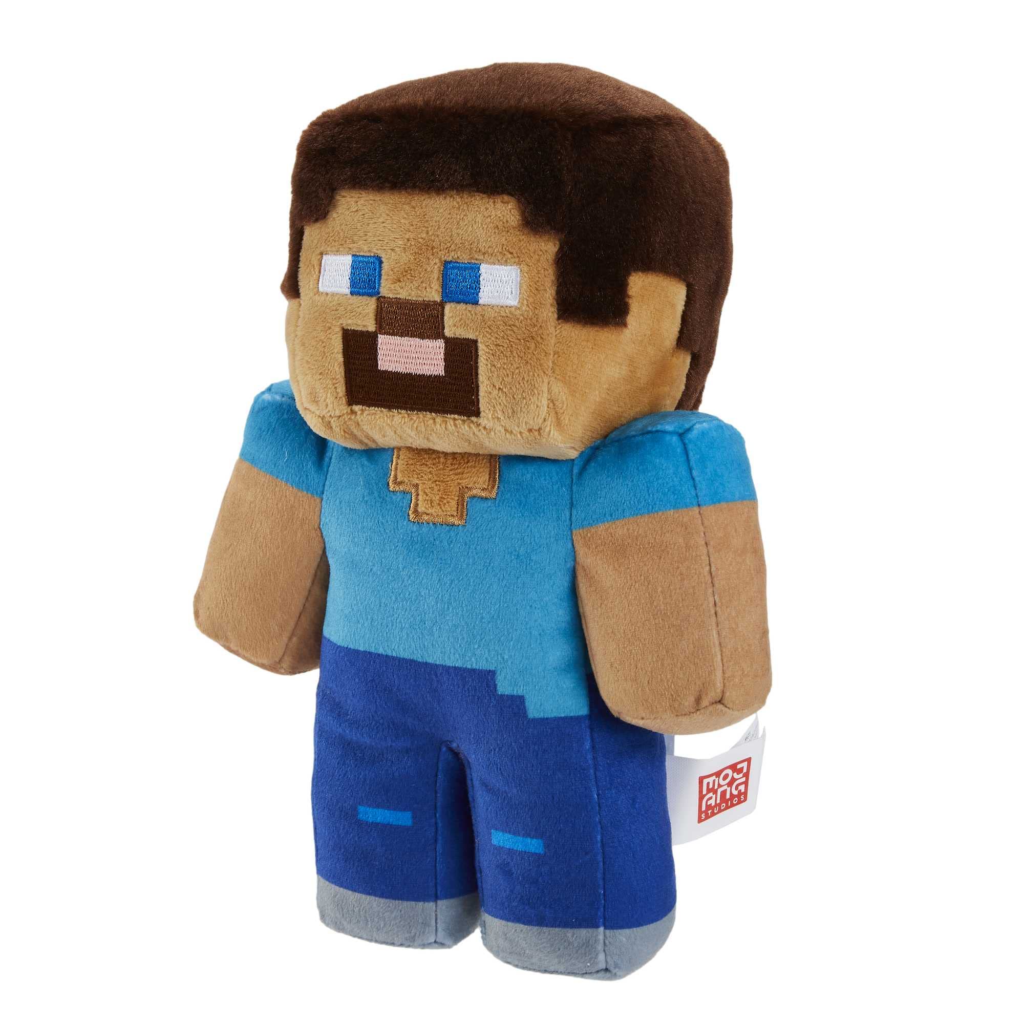 Mattel Minecraft basic plush character back view with cuddly contours