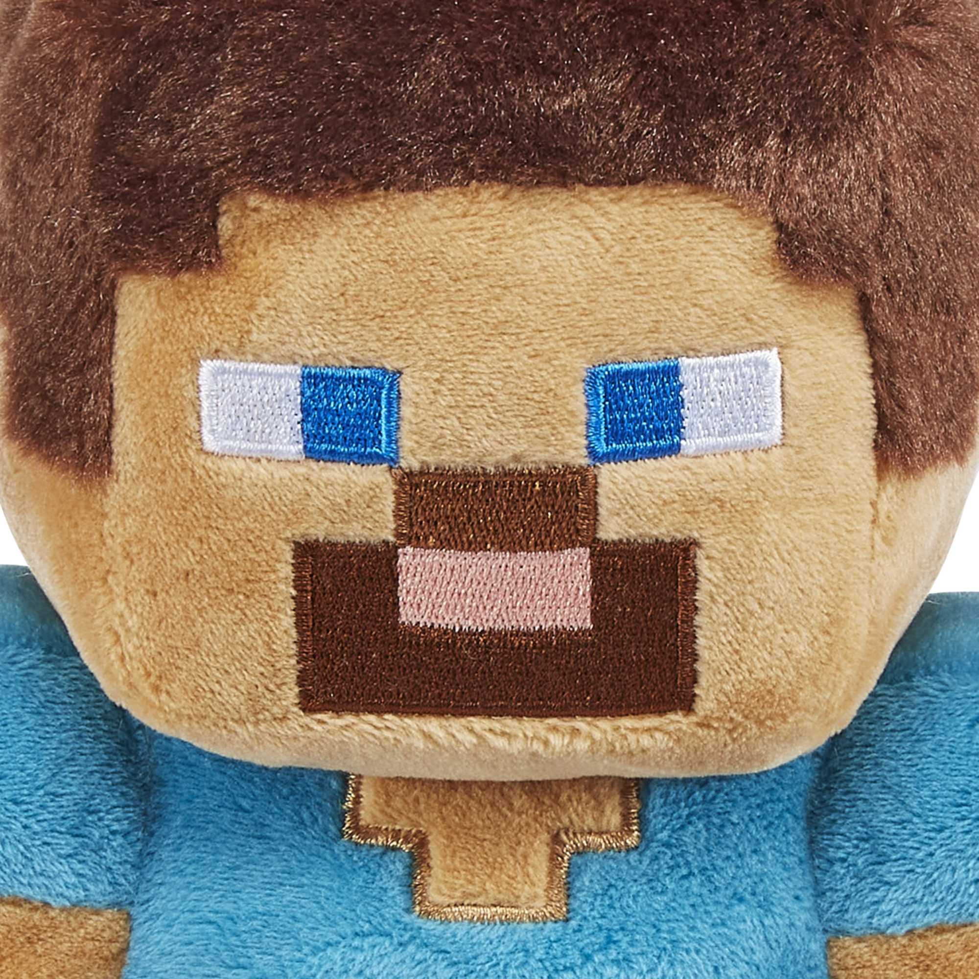 Mattel Minecraft basic plush character side view showing compact 8-inch size