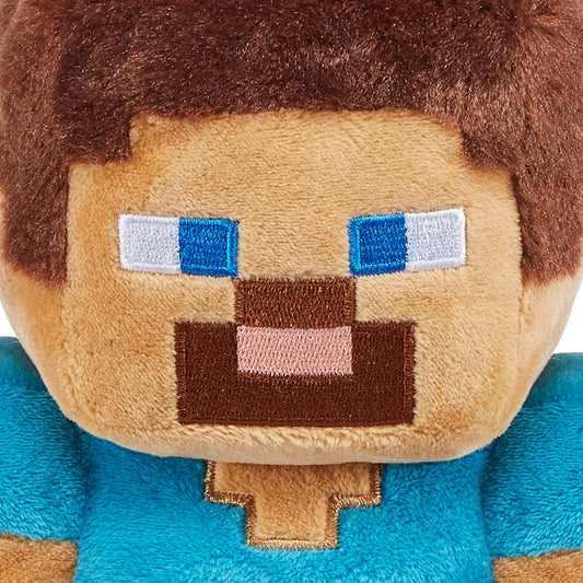 Mattel Minecraft basic plush character side view showing compact 8-inch size