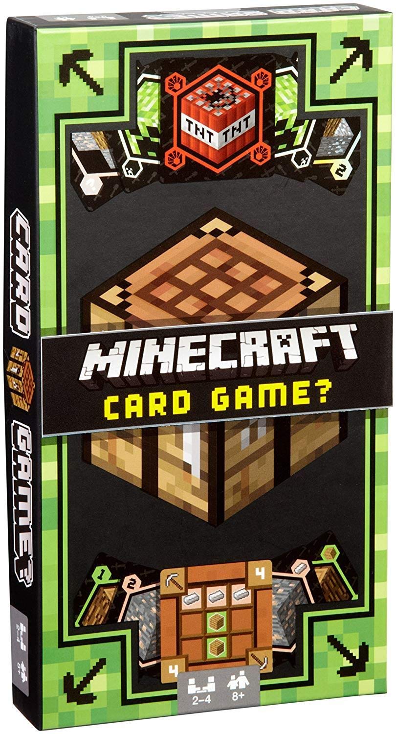 Mattel Minecraft Card Game play area highlights family-friendly game nights.