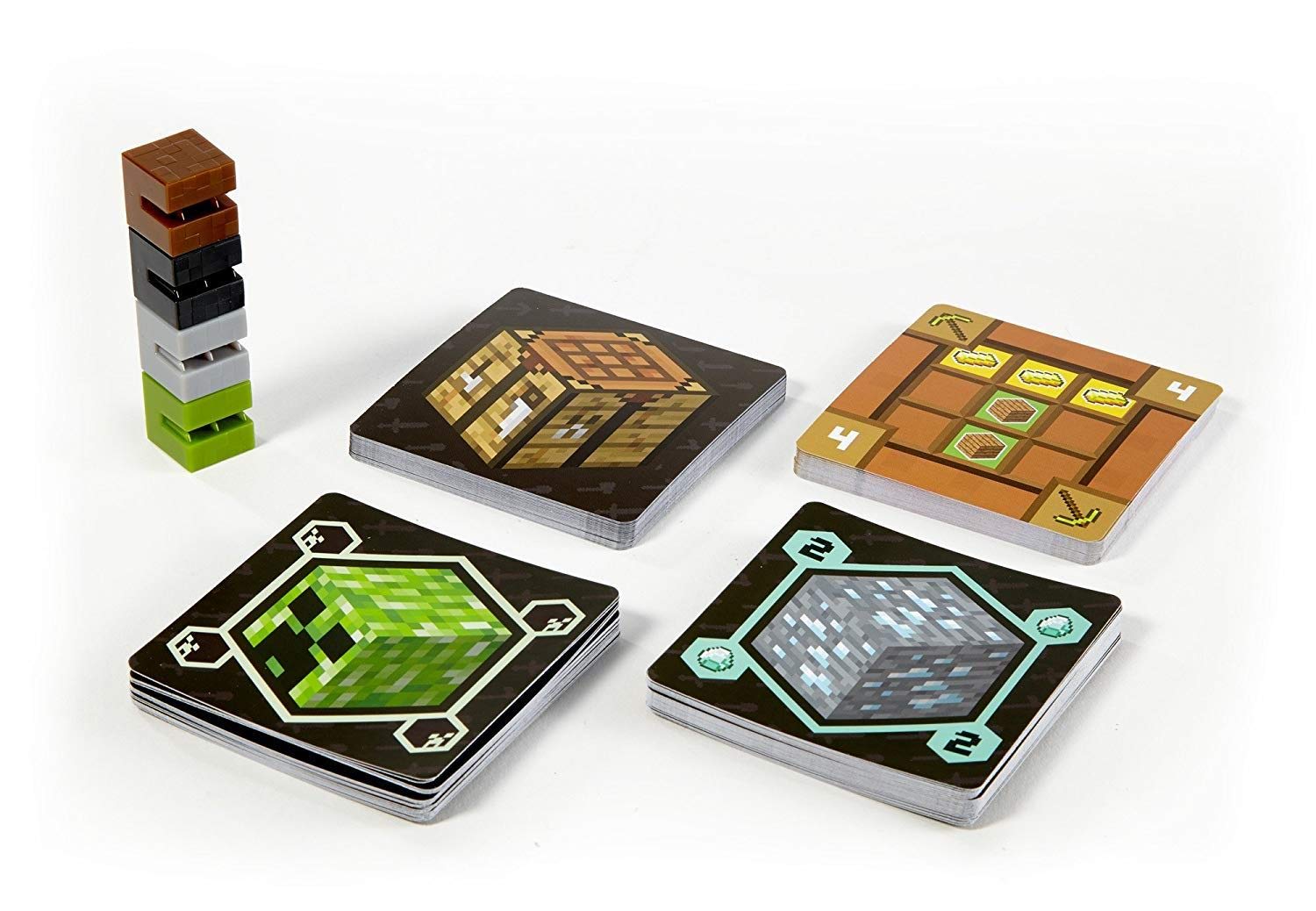 Mattel Minecraft Card Game reserve cards enable delayed crafting in holder.