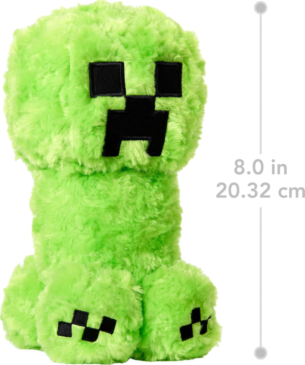 Mattel Minecraft Creeper plush with iconic costume details for authentic play
