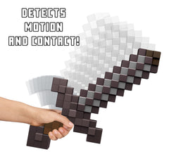 Mattel Minecraft Deluxe Netherite Sword foam construction ensures safe, soft play.
