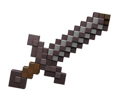 Mattel Minecraft Deluxe Netherite Sword front view for imaginative role-play battles.