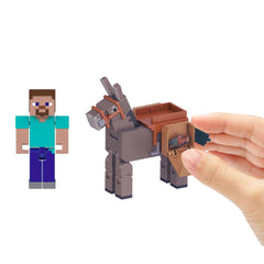 Mattel Minecraft Donkey figure in 3-25 inch scale with accessory for adventures.