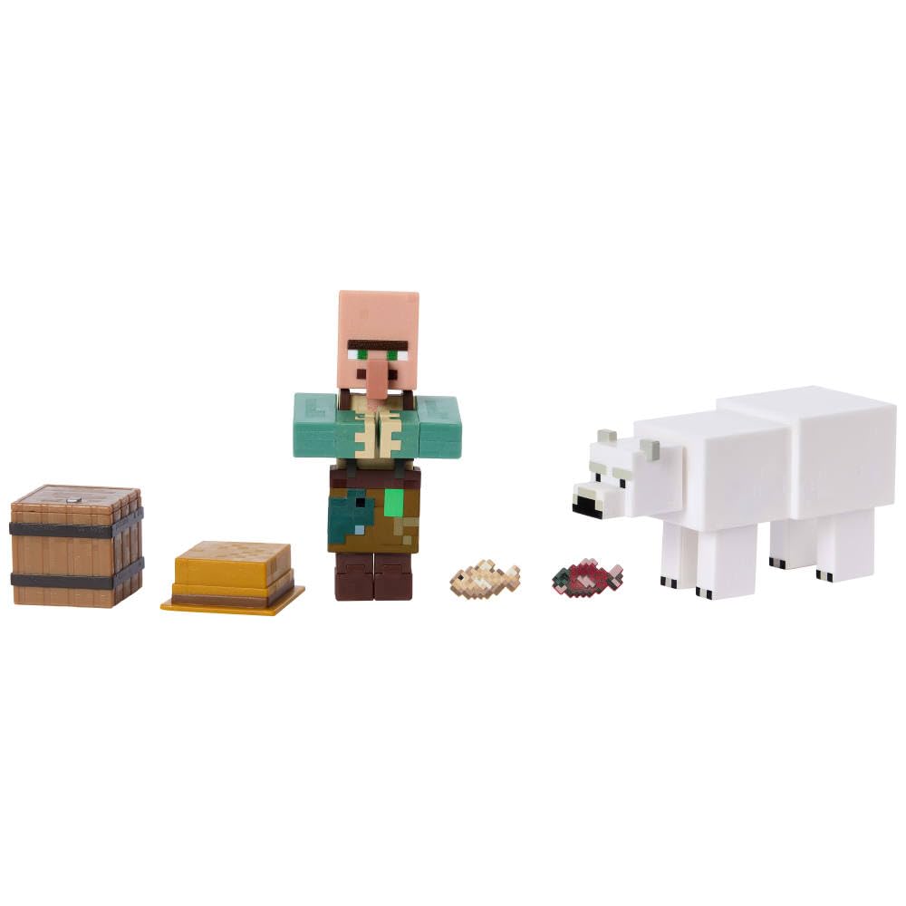 Mattel Minecraft 2-pack includes accessory weapon for adventures.