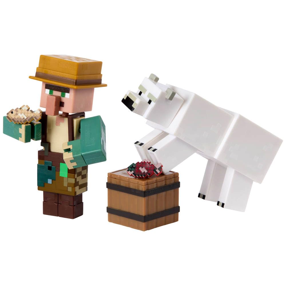 Mattel Minecraft 2-pack movable joints enable dynamic poses.