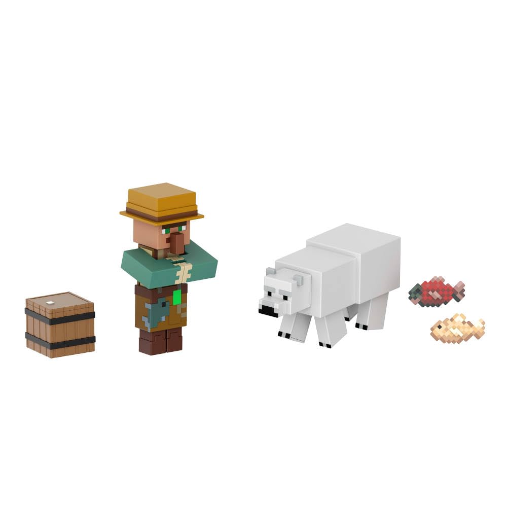 Mattel Minecraft 2-pack packaging showcases bright collectible colors.