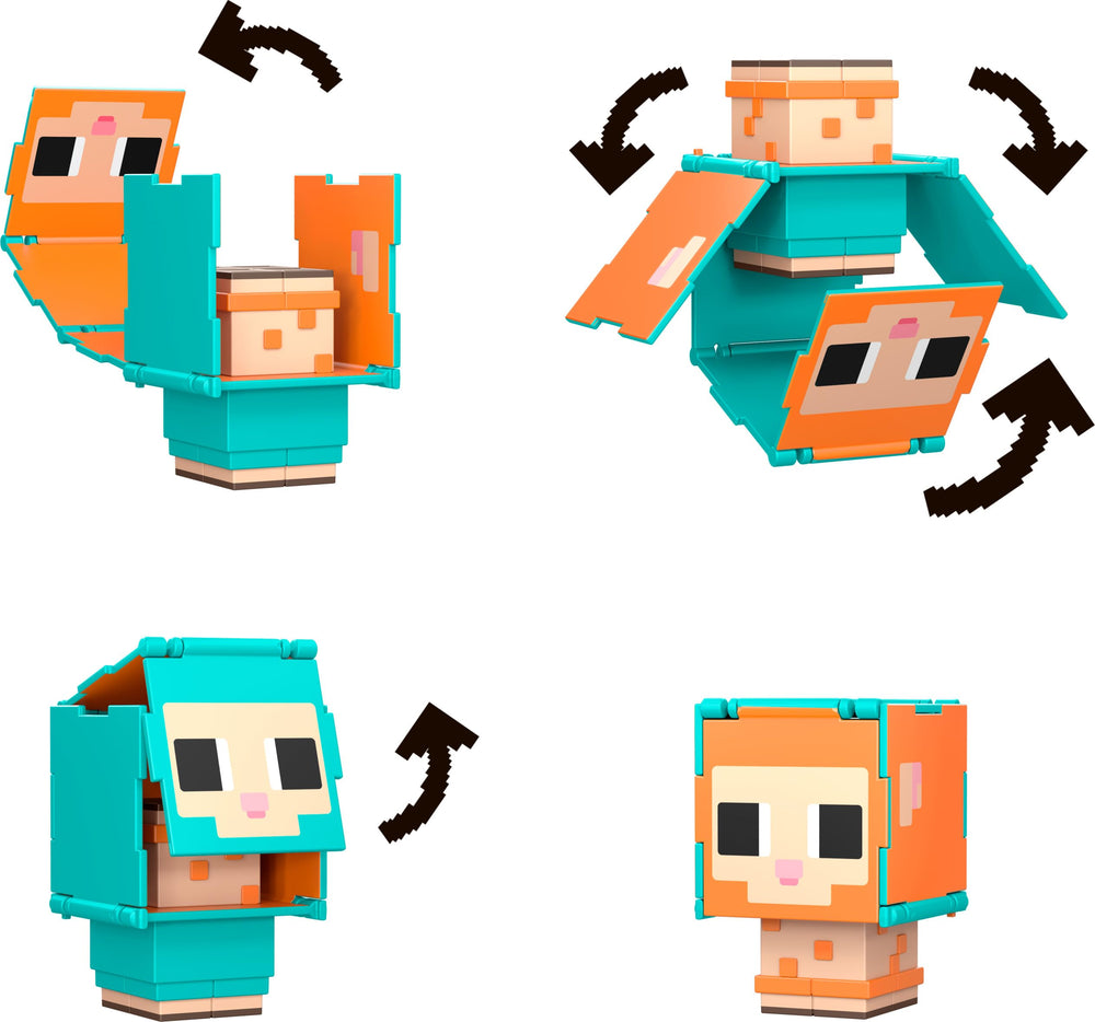 Mattel Minecraft Flippin’ Figs 2-pack — compact 3.75-inch figures for portable play