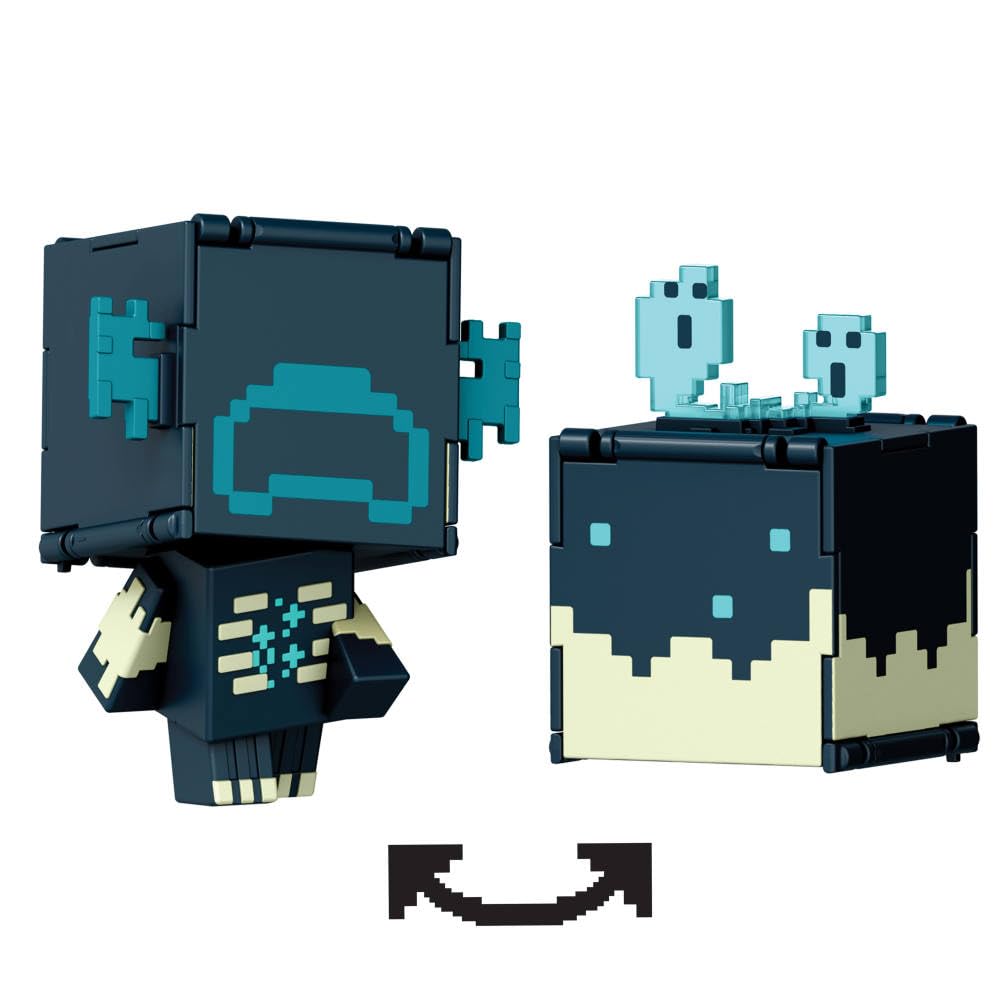Mattel Minecraft Flippin' Figs three-point-seven-five-scale figures on display