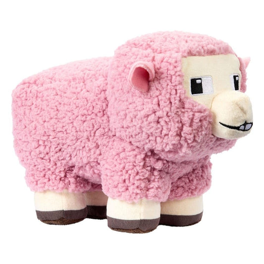 Close-up of Mattel Pink Sheep plush texture, perfect for cozy hands and hugs.