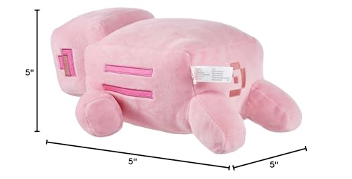 Mattel Minecraft Plush Pig display pose emphasizes collectible value