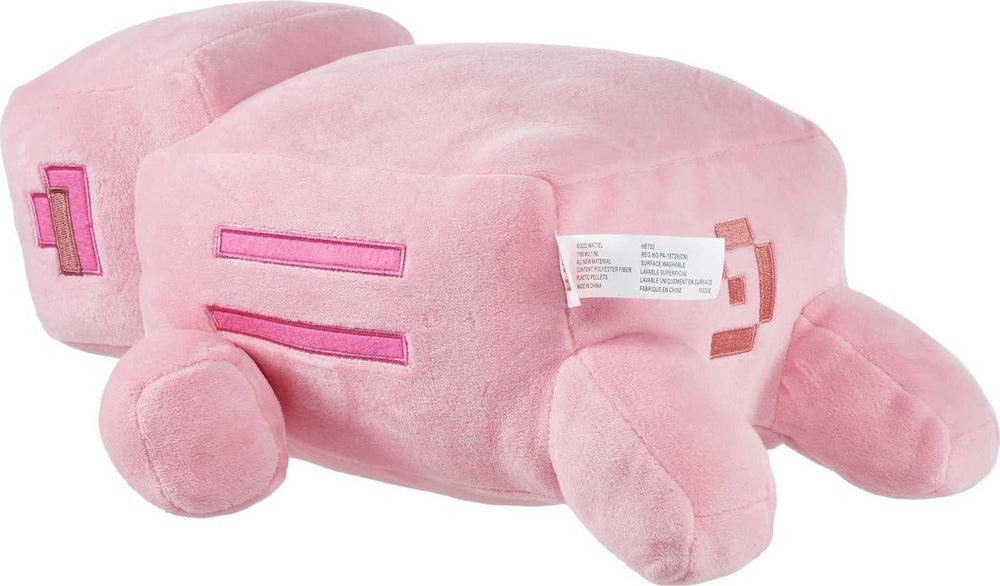 Mattel Minecraft Plush Pig stitching detail demonstrates quality construction