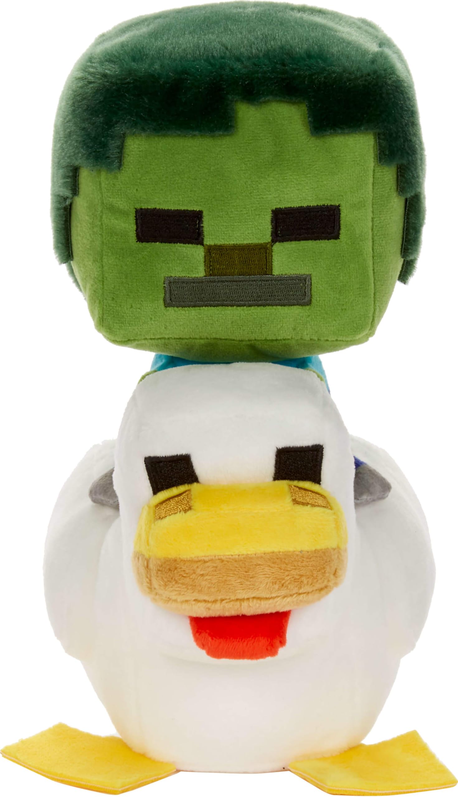 Mattel Minecraft Plush Zombie Chicken Jockey 8-inch plush—huggable toy for imaginative play.