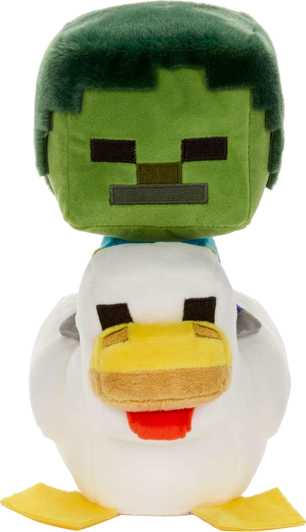 Mattel Minecraft Plush Zombie Chicken Jockey 8-inch plush—huggable toy for imaginative play.