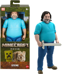 Mattel Minecraft Steve 12-inch figure ready for imaginative play.