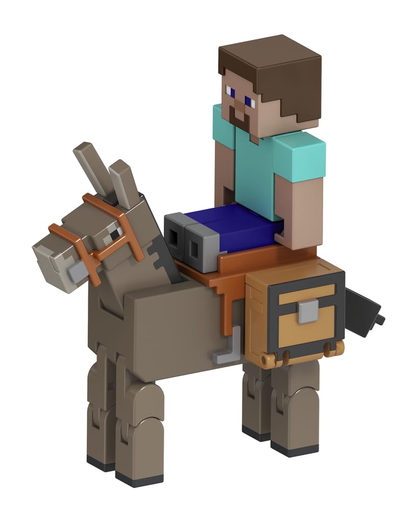 Mattel Minecraft Steve figure in 3-25 inch scale for storytelling play.