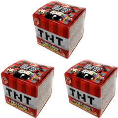 Mattel Minecraft TNT Series 25 mini figure bundle front view for collection and display