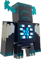 Mattel Minecraft Warden figure chest button activates lights and sounds for immersive play