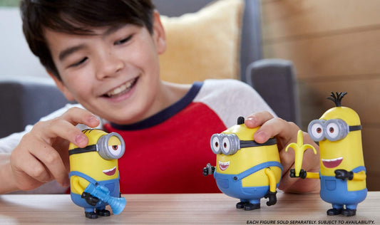 Mattel Minions Otto singing feature highlights sounds for engaging storytelling.