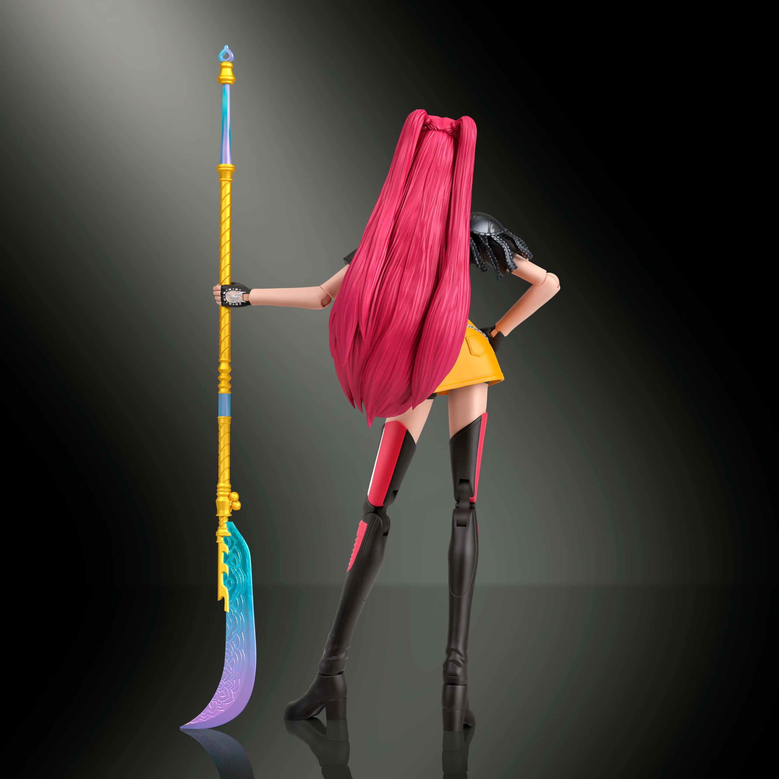 Mattel Mira posed on themed stand mid-performance, ideal for shelf display