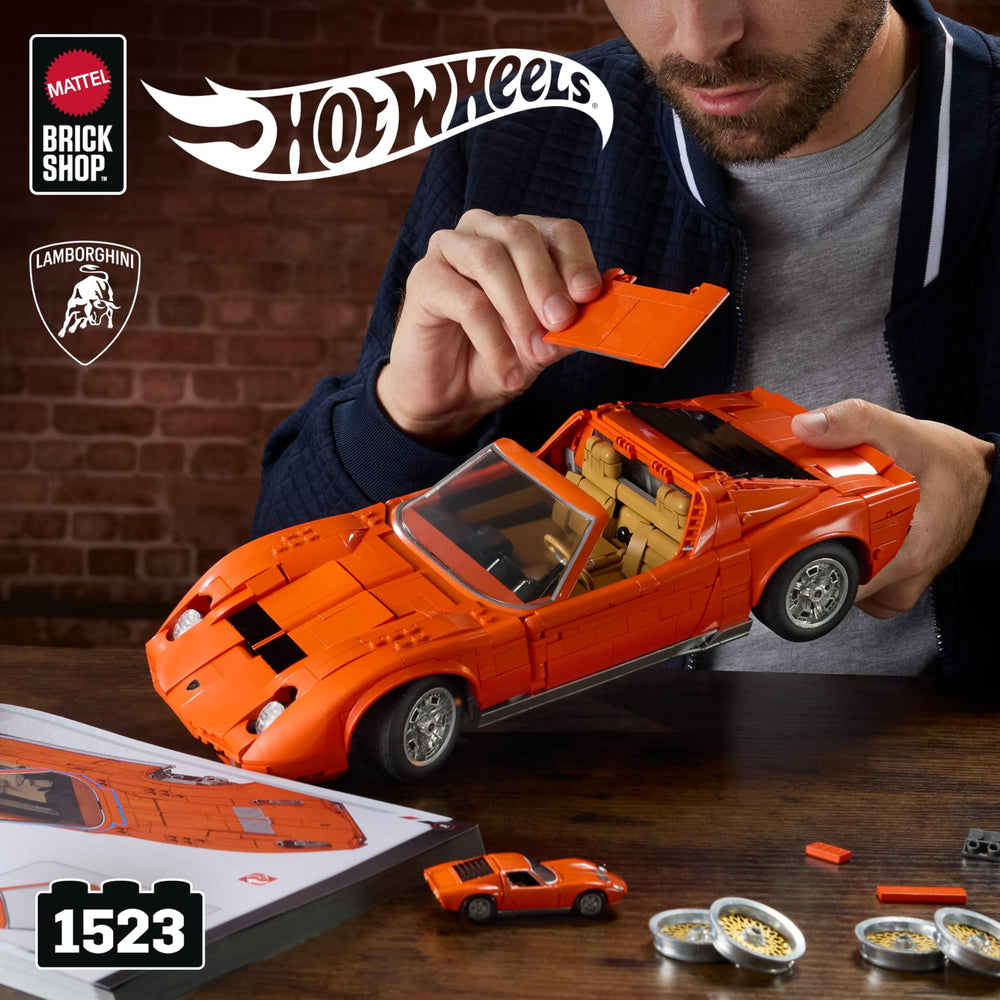 Mattel Lamborghini Miura close-up of metal exhaust and steering wheel for realism