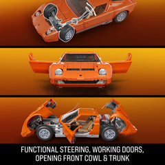 Mattel Lamborghini Miura on desk near books showing collector display benefit