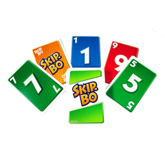 Mattel Phase 10 and Skip-Bo family night image showing two games for groups