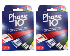 Mattel Phase 10 Card Game 2-Pack for family game nights and competitive play.