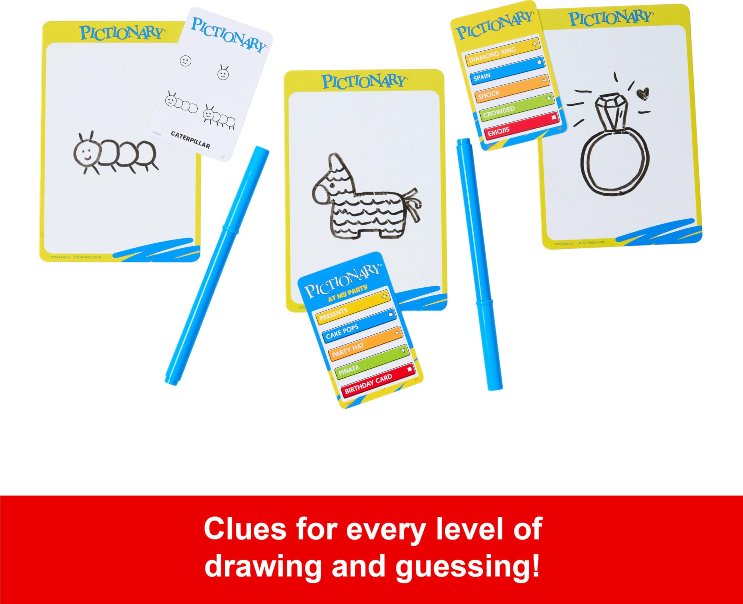 Mattel Games Pictionary two teams in lively family play.