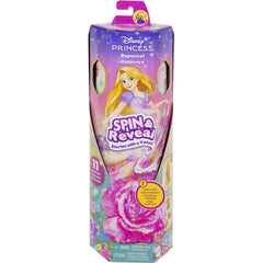 Mattel Rapunzel doll in floral outfit ready for dress-up play and storytelling.