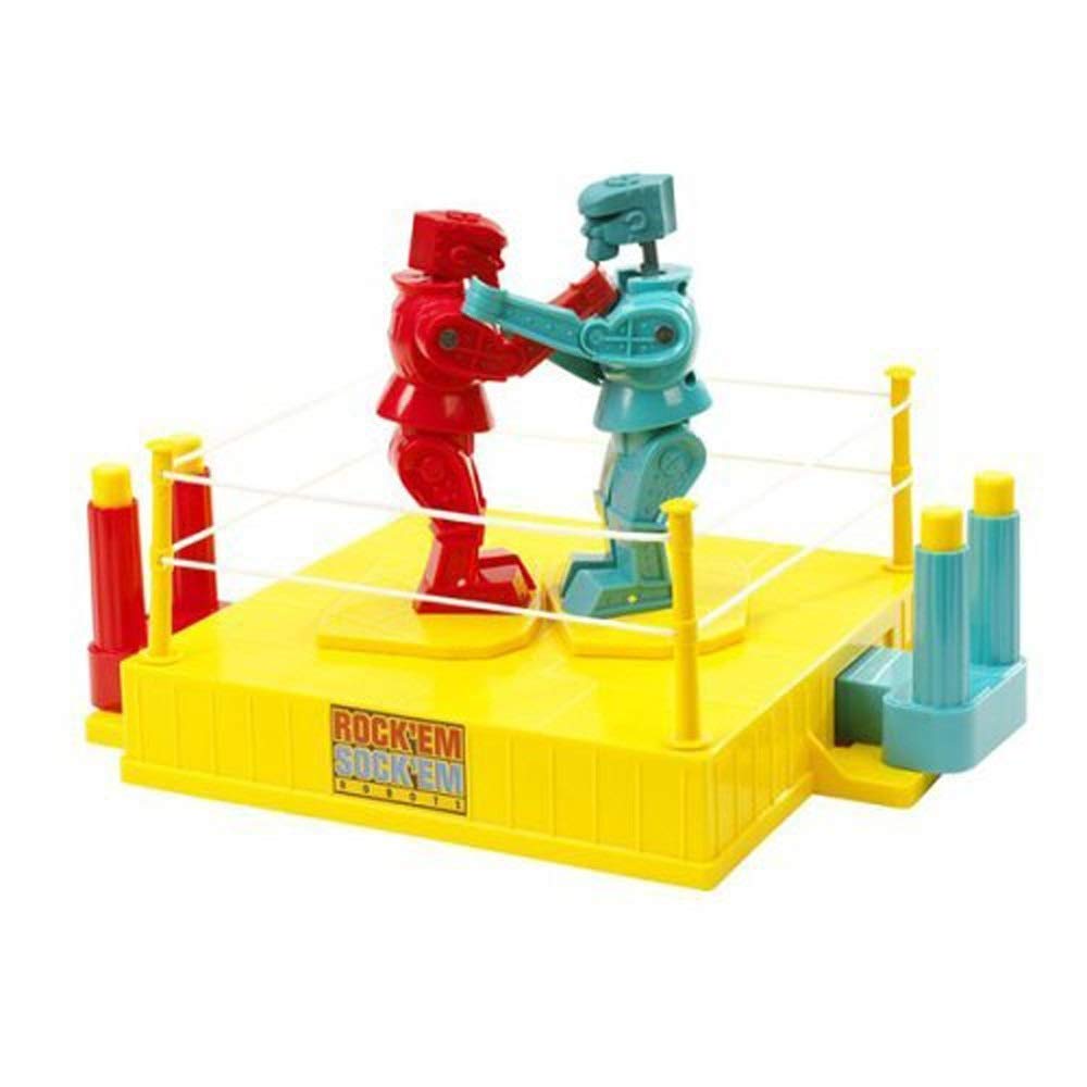 Mattel Rock 'Em Sock 'Em Robots game in arena duel for family fun.