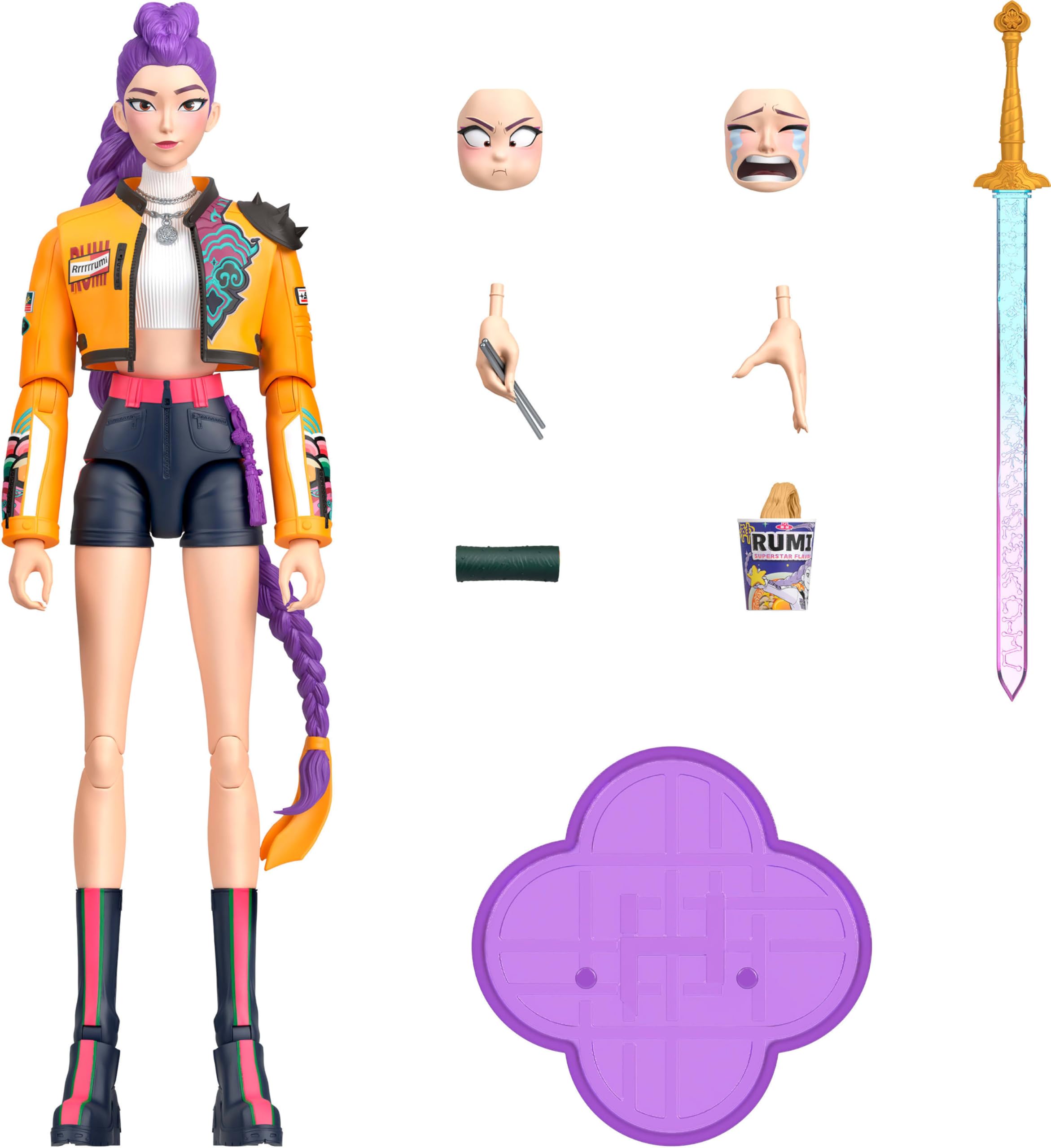 Mattel Rumi front packaging showing character and accessories for display