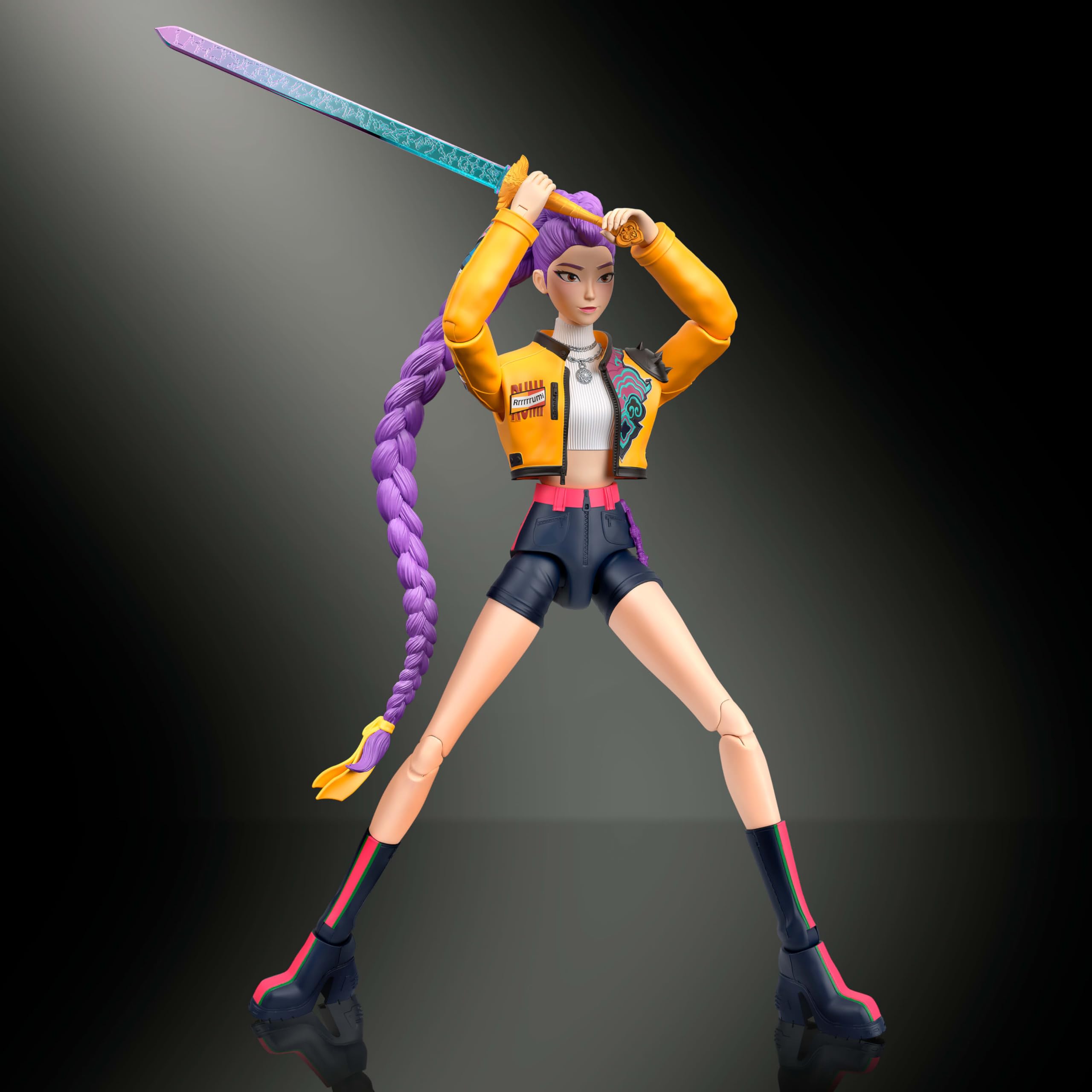 Mattel Rumi Four Tiger Sword accessory demonstrating action-ready posing