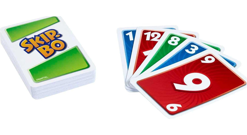 Mattel Skip-Bo setup for a family game night with easy, casual fun.
